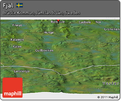Satellite Panoramic Map of Fjäl