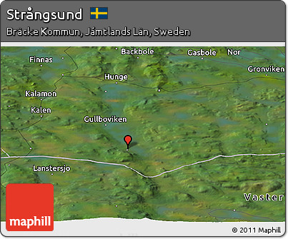 Satellite Panoramic Map of Strångsund