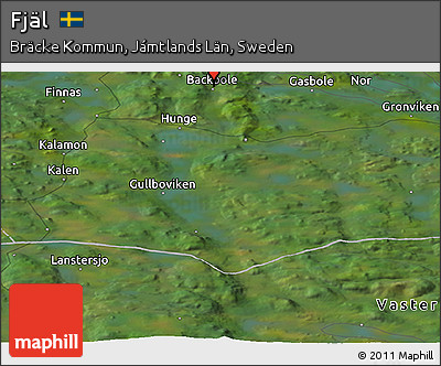 Satellite Panoramic Map of Fjäl