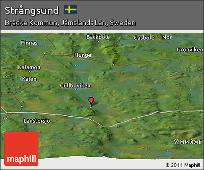 Satellite Panoramic Map of Strångsund