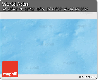 Shaded Relief 3D Map of the Area around 62° 40' 59" N, 15° 13' 29" W