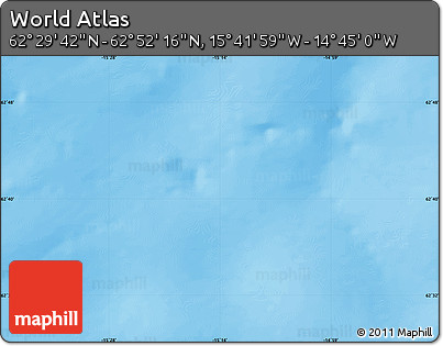 Physical Map of the Area around 62° 40' 59" N, 15° 13' 29" W