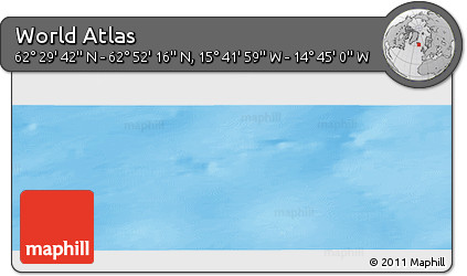 Shaded Relief Panoramic Map of the Area around 62° 40' 59" N, 15° 13' 29" W