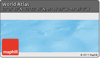 Shaded Relief Panoramic Map of the Area around 62° 40' 59" N, 15° 13' 29" W
