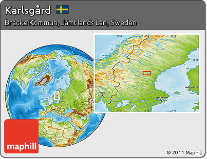 Physical Location Map of Karlsgård