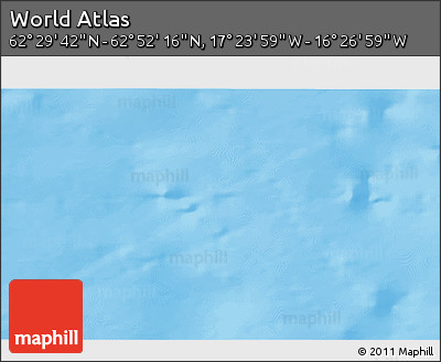 Physical 3D Map of the Area around 62° 40' 59" N, 16° 55' 29" W