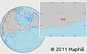 Gray Location Map of the area around 62° 40' 59" N, 170° 55' 30" E