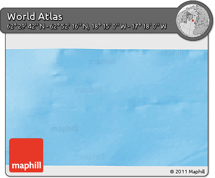 Physical 3D Map of the Area around 62° 40' 59" N, 17° 46' 29" W