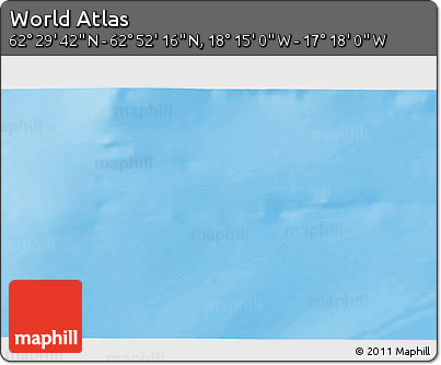 Physical 3D Map of the Area around 62° 40' 59" N, 17° 46' 29" W
