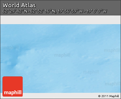 Physical 3D Map of the Area around 62° 40' 59" N, 19° 28' 30" W