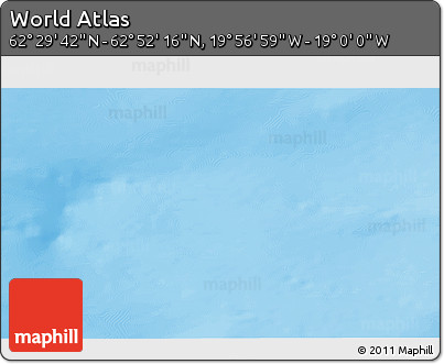 Physical 3D Map of the Area around 62° 40' 59" N, 19° 28' 30" W