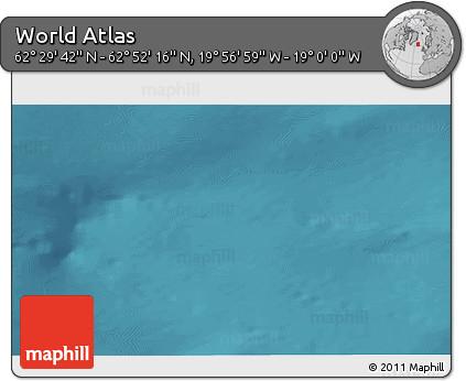 Satellite 3D Map of the Area around 62° 40' 59" N, 19° 28' 30" W