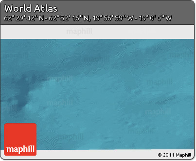 Satellite 3D Map of the Area around 62° 40' 59" N, 19° 28' 30" W