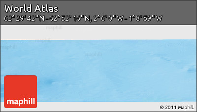 Shaded Relief Panoramic Map of the Area around 62° 40' 59" N, 1° 37' 30" W