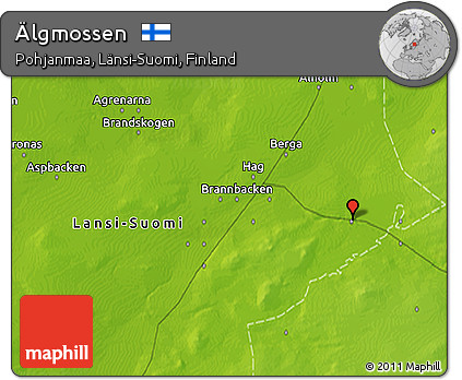 Physical 3D Map of Älgmossen
