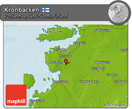 Physical 3D Map of Kronbacken