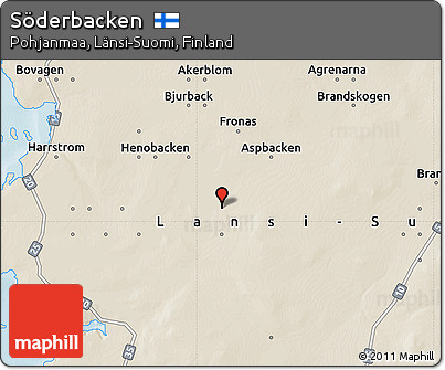Shaded Relief Map of Söderbacken