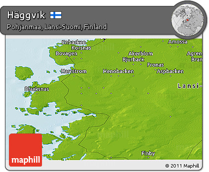 Physical Panoramic Map of Häggvik
