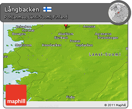 Physical Panoramic Map of Långbacken