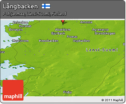 Physical Panoramic Map of Långbacken