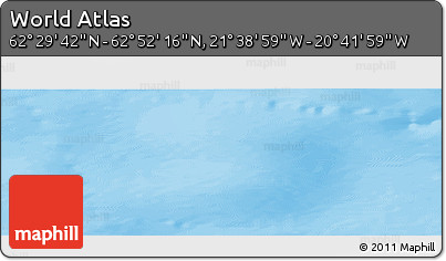 Shaded Relief Panoramic Map of the Area around 62° 40' 59" N, 21° 10' 29" W