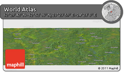 Satellite Panoramic Map of the Area around 62° 40' 59" N, 23° 52' 30" E
