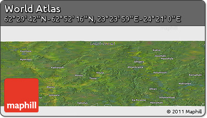 Satellite Panoramic Map of the Area around 62° 40' 59" N, 23° 52' 30" E