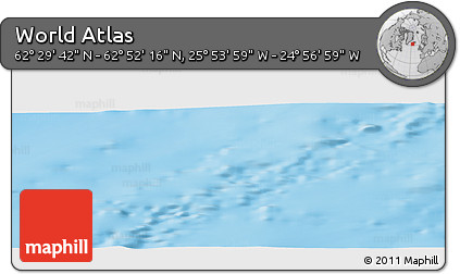 Physical Panoramic Map of the Area around 62° 40' 59" N, 25° 25' 29" W
