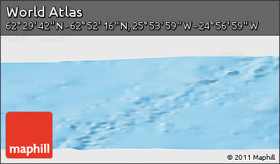 Physical Panoramic Map of the Area around 62° 40' 59" N, 25° 25' 29" W
