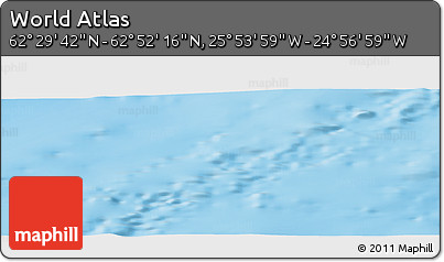 Physical Panoramic Map of the Area around 62° 40' 59" N, 25° 25' 29" W