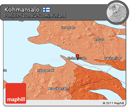 Political 3D Map of Kohmansalo