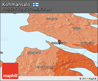 Political 3D Map of Kohmansalo