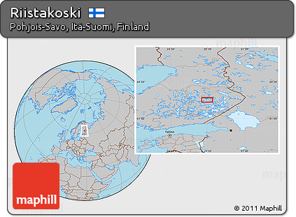 Gray Location Map of Riistakoski