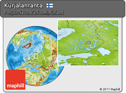 Physical Location Map of Kurjalanranta