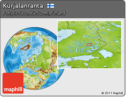 Physical Location Map of Kurjalanranta
