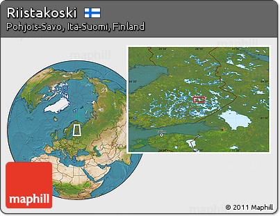 Satellite Location Map of Riistakoski