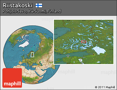 Satellite Location Map of Riistakoski