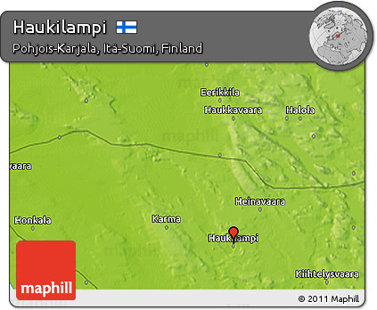 Physical 3D Map of Haukilampi