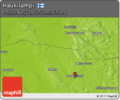 Physical 3D Map of Haukilampi