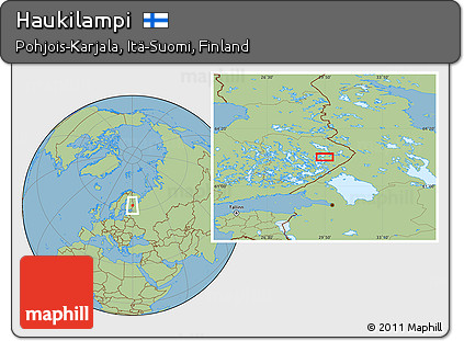 Savanna Style Location Map of Haukilampi