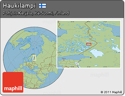 Savanna Style Location Map of Haukilampi