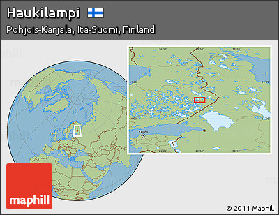 Savanna Style Location Map of Haukilampi