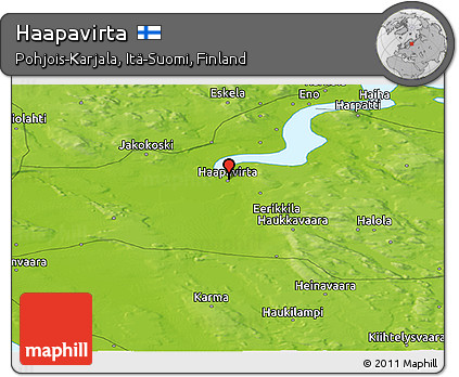 Physical Panoramic Map of Haapavirta
