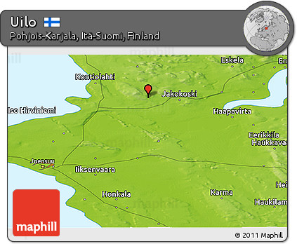 Physical Panoramic Map of Uilo
