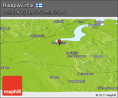 Physical Panoramic Map of Haapavirta