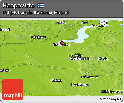 Physical Panoramic Map of Haapavirta