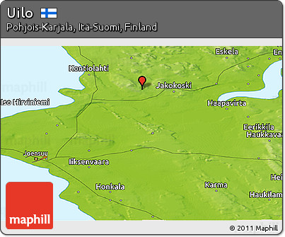 Physical Panoramic Map of Uilo