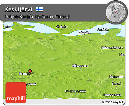 Physical Panoramic Map of Keskijärvi