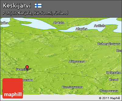 Physical Panoramic Map of Keskijärvi