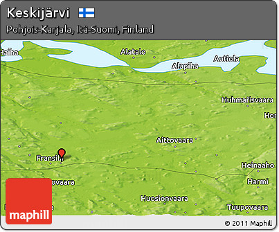 Physical Panoramic Map of Keskijärvi